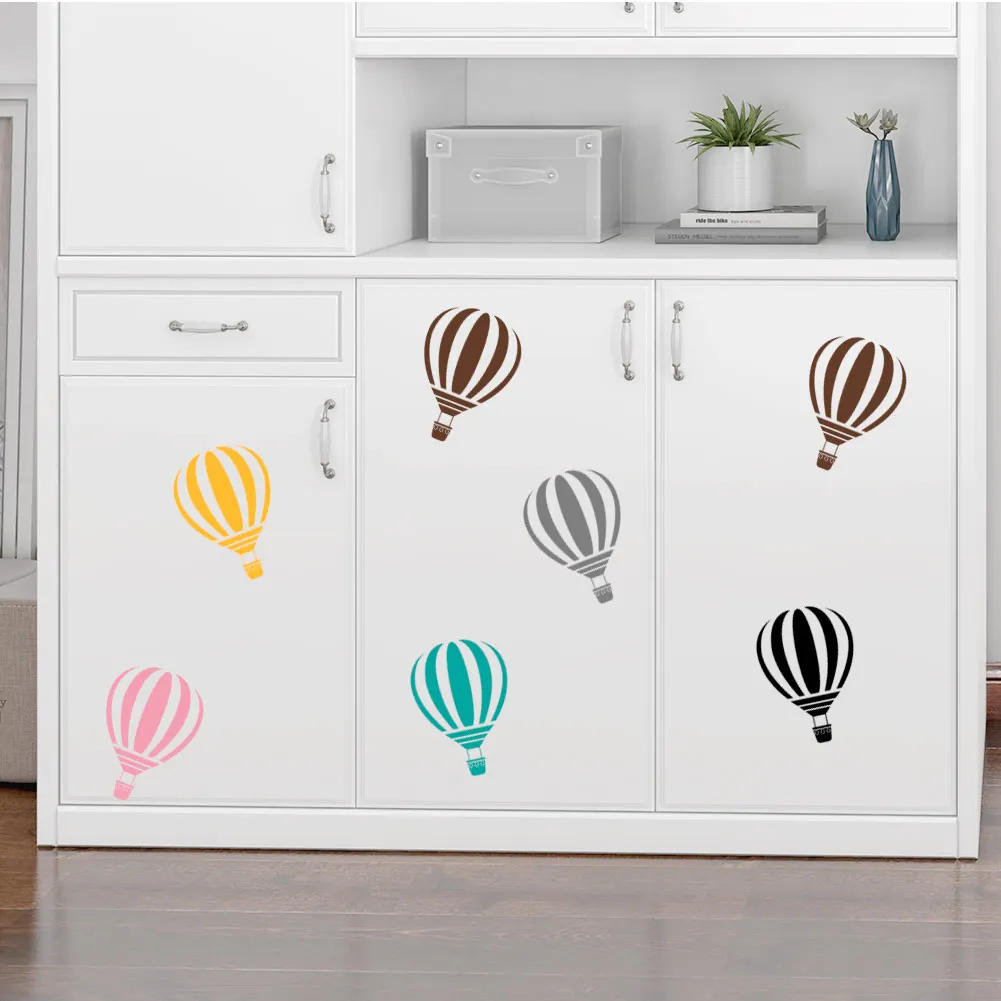 Colorful Hot Air Balloon Cloud Wall Stickers For Kids Rooms Bedroom Home Decor Living Room Wall Decals Mural VA726BN 20*30cm