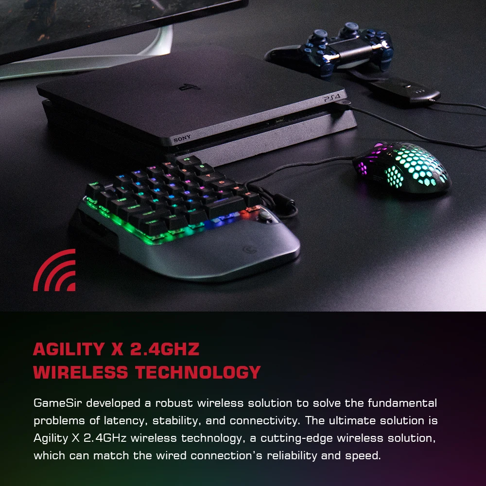 Беспроводная игровая Bluetooth клавиатура и мышь GameSir VX2 AimSwitch комбинированный
