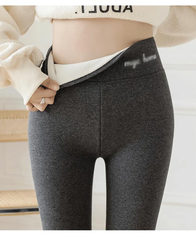 yoga pants Winter Plus Velvet Leggings Women Thickened Outer Wear High Waist Trousers Solid Color Warm Feet Pants spanx leggings