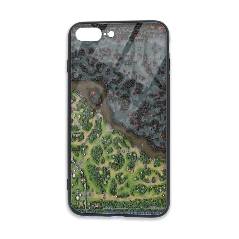Dota 2 Reborn 7.00 Map Phone Case For iPhone 12 Pro 11 X XR XS Max 8 7 6 6s Plus 5s Soft TPU Glass Back Cover | Мобильные телефоны