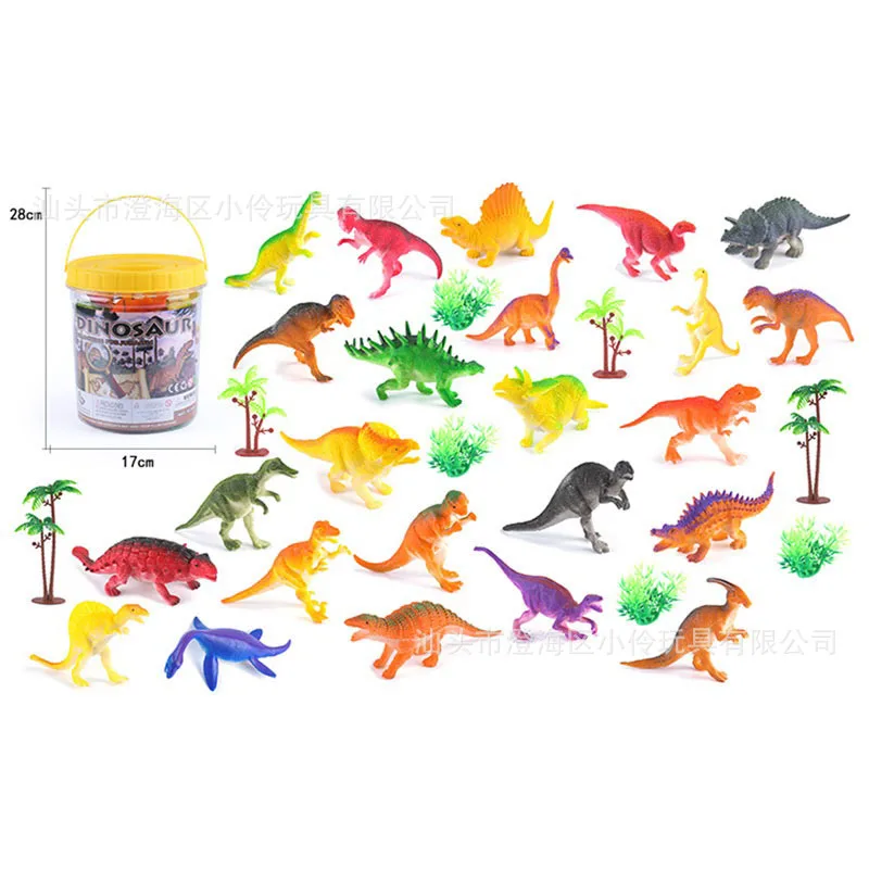 

Stall Hot Selling Children Simulated Dinosaur Models Barrel Educational Early Childhood Cognitive Jurassic Dinosaur Toy