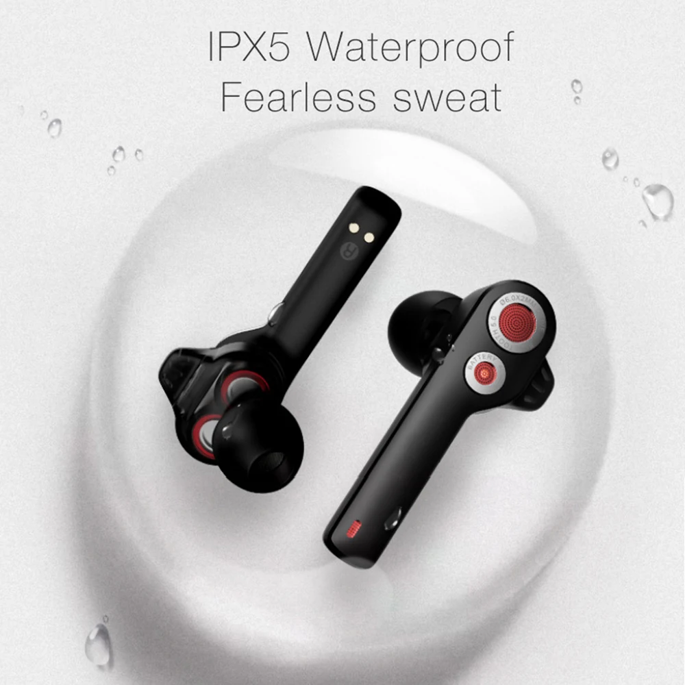 Led Display TWS Wireless Bluetooth Earphone Double Dynamic Hifi Stereo Earbuds Waterproof Noise Cancelling Earphones Headset
