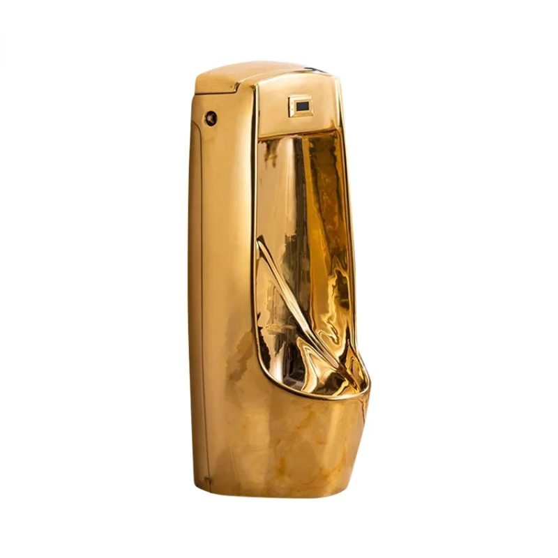

Electroplated gold ceramic man urinal sensor auto flushing golden color floor standing ceramic urinal