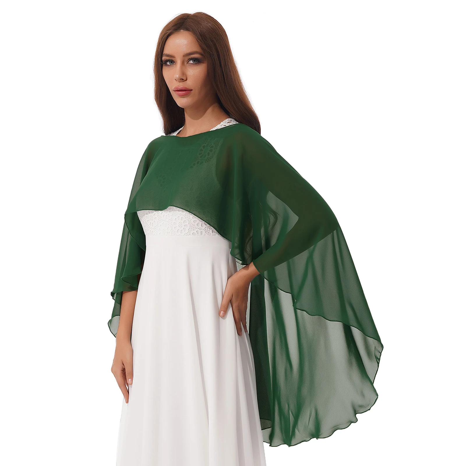 Women Chiffon High Low Shawl Wraps Lightweight Cover Ups Evening Cape For  Gowns Wedding Party Dress Accessories Bridal Wraps - AliExpress 320