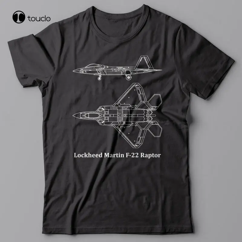 T-Shirt Militare F-22 Raptor Us Airforce Aereo Aereo Da Combattimento Jet F 22, F22 Tee Shirt