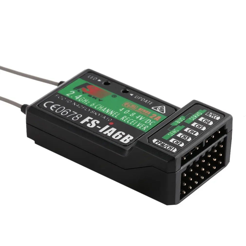 FlySky fs-ia6b 2,4G 6CH 140 Band 105dbm 4,0-8,4 V приемник PPM выход с портом iBus для Flysky передатчик RC самолет