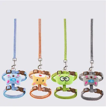 

Cat leash new type I-shaped cat walking rope anti-stroke and comfortable cat leash adjustable cat pet supplies