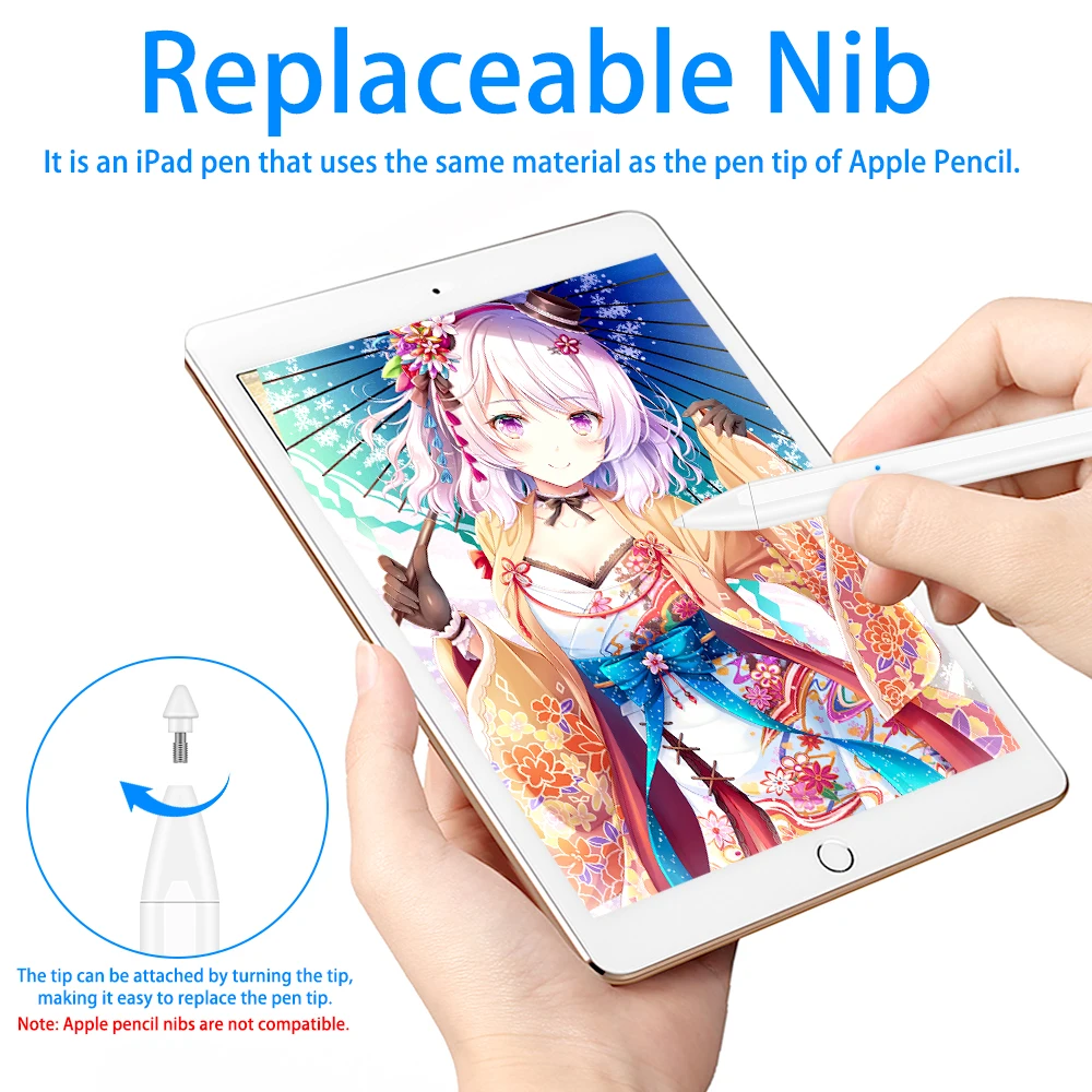 Стилус карандаш для Apple iPad 2018 2019 6 го 7 поколения/Pro 3 поколения/мини 5 поколения с