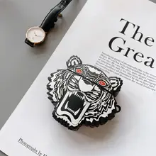 Уникальный мягкий силиконовый защитный противоударный Чехол С Рисунком Тигра, защитный чехол с карабином для Airpods 1/2, зарядная коробка