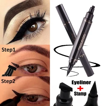 

MISS ROSE Cat Eyeliner Makeup Liquid Eyeliner Quick Dry Eye Liner with Stamp Eye Pencil Women Professional Cosmetic Make Up Tool