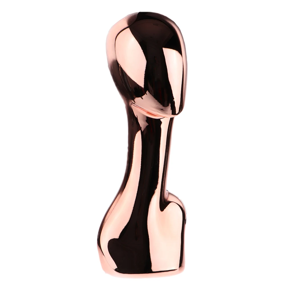 ABS Electroplated Mannequin Manikin Head Model Wig Jewelry Hat Display Holder Stand