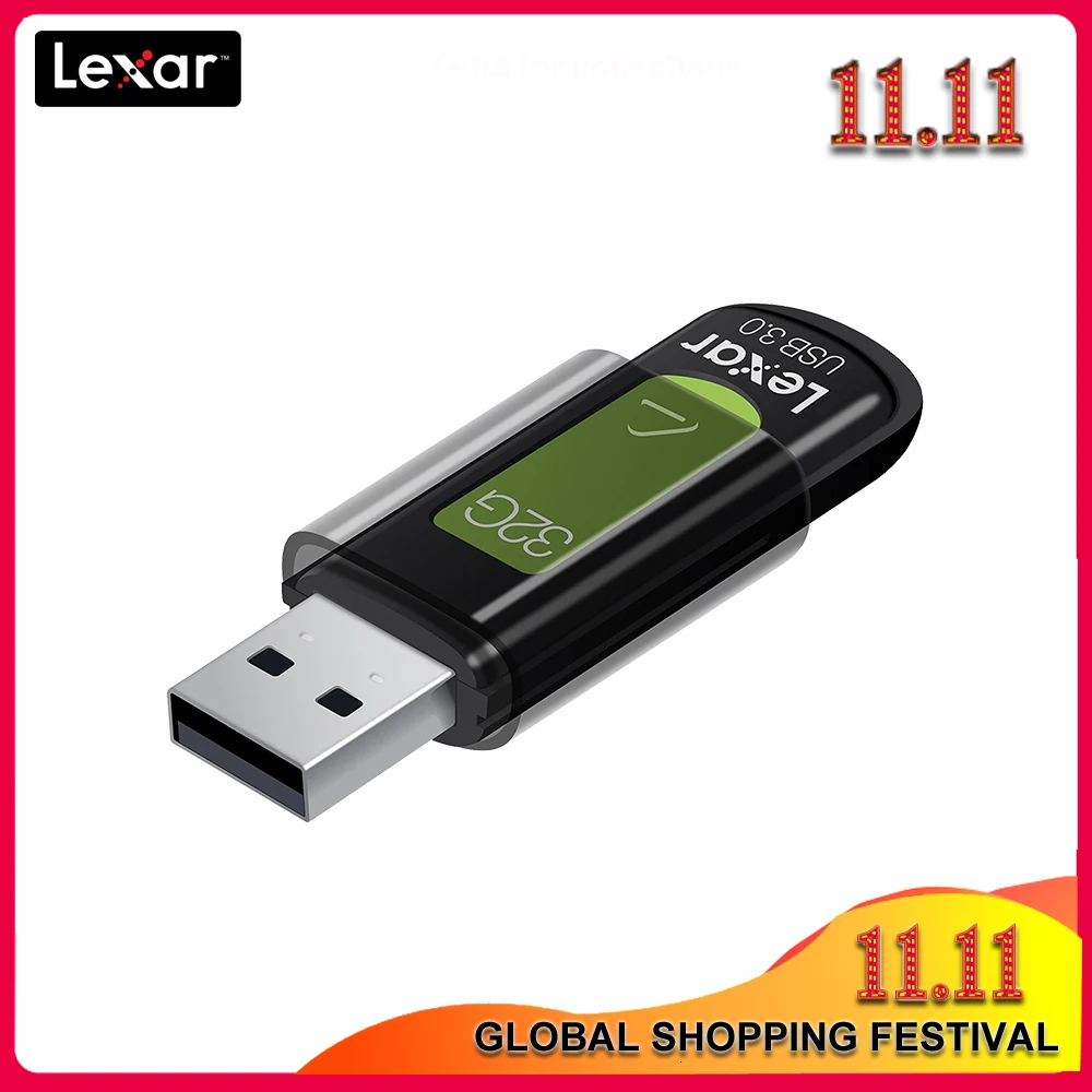 Lexar S57 флеш-накопитель USB 3,0, объемом памяти 32 Гб или 64 ГБ 128 ГБ 256 ГБ U диска до 150 МБ/с. Memory Stick 256-bit AES Pendrive для ПК