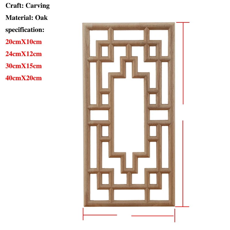 VZLX CAntique Woodcarving Wood Decal Carving Lines Wood Applique Rose Rubber Home Decoration Accessories Cabinet ornament crafts miniature ornament wooden figurine crafts glass fruit pendants