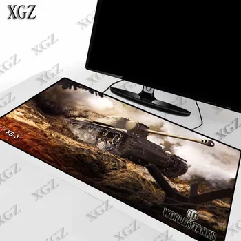 

XGZ World of Tanks Large Gaming Mouse Pad Lock Edge Mat Laptop Computer Keyboard Desk for Dota 2 CSGO pad XXL