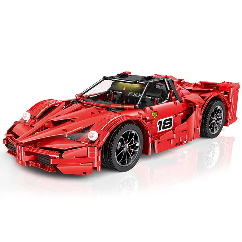 Yeshin 13085 гонщики Ferrared Enzo Super Car совместимые 8653 Technic 1:8 масштаб спортивный автомобиль строительные блоки кирпичи игрушки - Цвет: 2101pcs