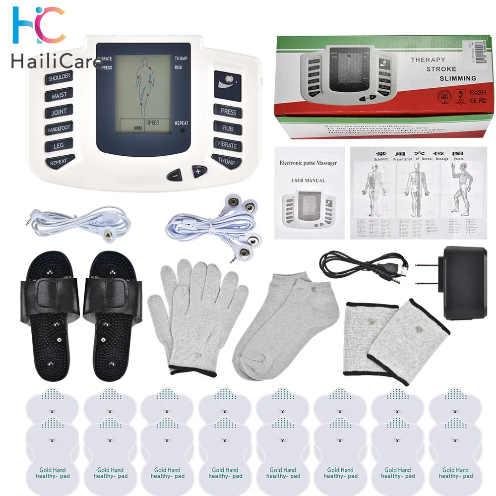 JR309 EMS Tens Russian button Electric Stimulator Full Body Relax Muscle Therapy Massager Pulse tens Acupuncture Body Massager