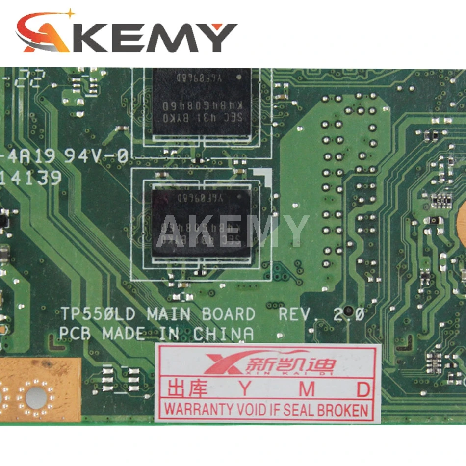 Akmey TP550LJ Motherboard W/ I5-5200CPU 4GB RAM GT920M/2G For Asus TP550 TP550L TP550LD TP550LJ Laptop Mainboard LVDS