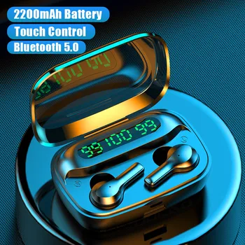 

Touch Control Ear Buds TWS 5.0 Earphone Bluetooth Wireless Earbuds Waterproof Noise Cancelling with Mic Headphones Headset