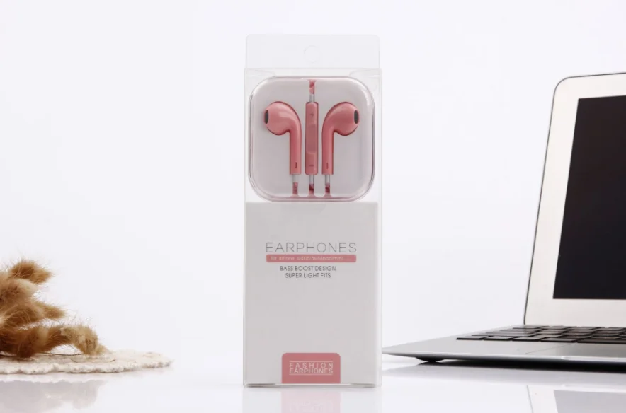 Crystal Box Hot Flat Cable Mobile Earphone For S6 Earphones in ear headset