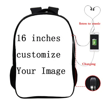 

Custom DIY Print Backpack for Girls and Boys Gift Custom Your Image School Fashion Bag Customized C318
