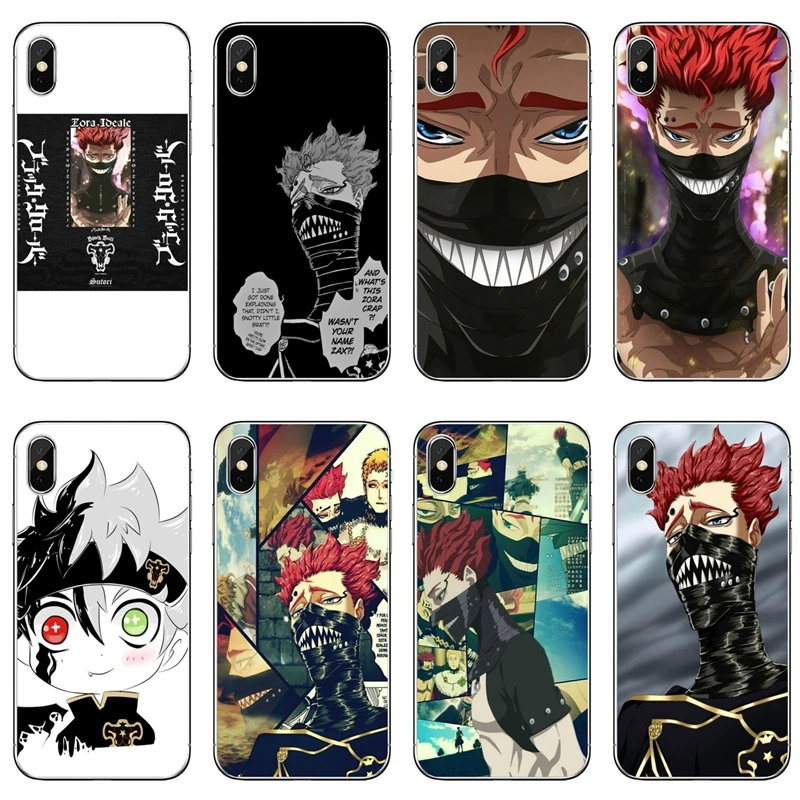 Мягкий силиконовый чехол для телефона Zora Ideale black clover iPhone 11 Pro XS Max XR X 8 7 6 6S Plus 5 5S SE 4S 4