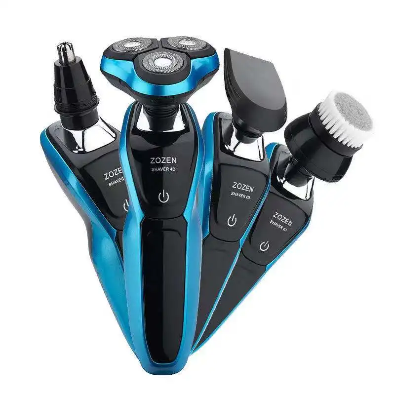 

New USB car charging three knife electric razor multi-function washing floating razor factory direct