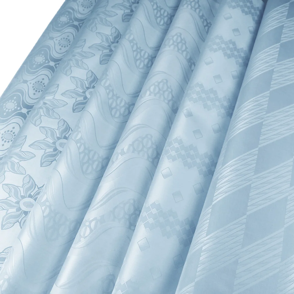 Nouveau Базен Riche ткань аналогичная Getzner 160 см ширина морская парча Австрия хлопок Дамаск Shadda классический Tissu Feitex - Цвет: 7G Light Blue
