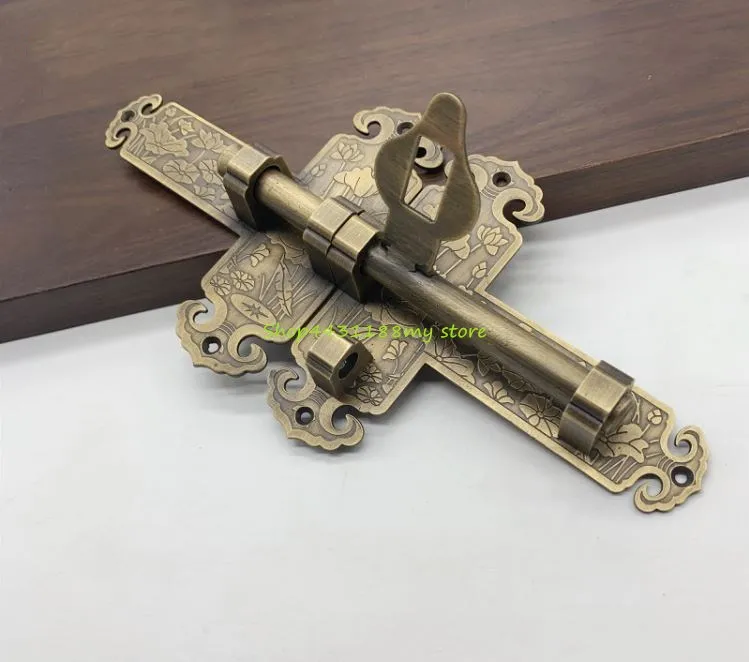L:25/32cm Door latch pure copper door lock insert thickened anti-theft copper latch door bolt waterproof anti-rust