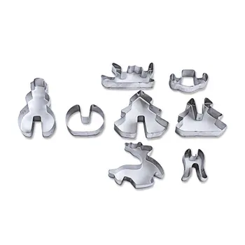 

Baking Tools Stainless Steel Biscuit Mould 3D Christmas Stereo Cookie Printing Cake Mould Baking Cookie Mold Biscuit Mould