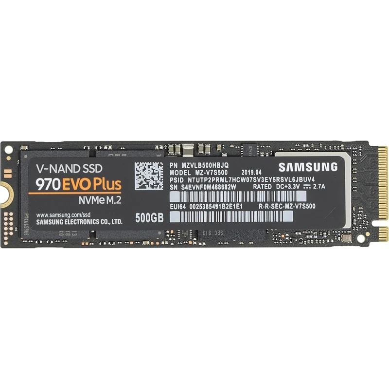 Накопитель SSD Samsung PCI E x4 500Gb MZ V7S500BW 970 EVO Plus M.2 2280|Внешние SSD| |