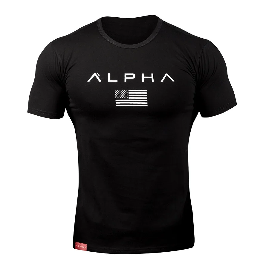 Летняя мужская футболка для бега, быстросохнущая футболка с короткими рукавами, дышащие шорты, мужские фитнес-колготки мышцы Brother, утягивающие футболки - Цвет: Черный