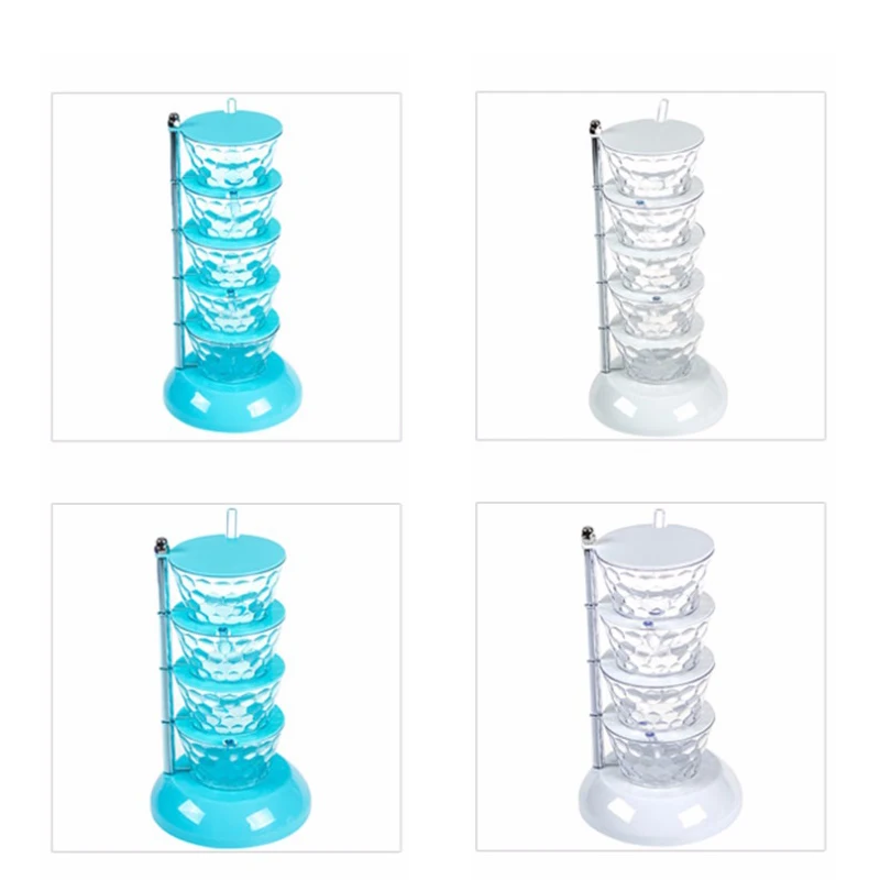 

Mainpoint Crystal 360 Degree Rotating Spice Rack Seasoning Storage Box Jars Organizer Condiment Containers Kitchen Tools