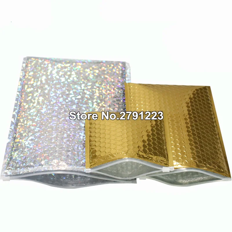 

Aluminized film zipper bubble envelope bag thickening express logistics clothes large packaging bag Poly bubble envelopes