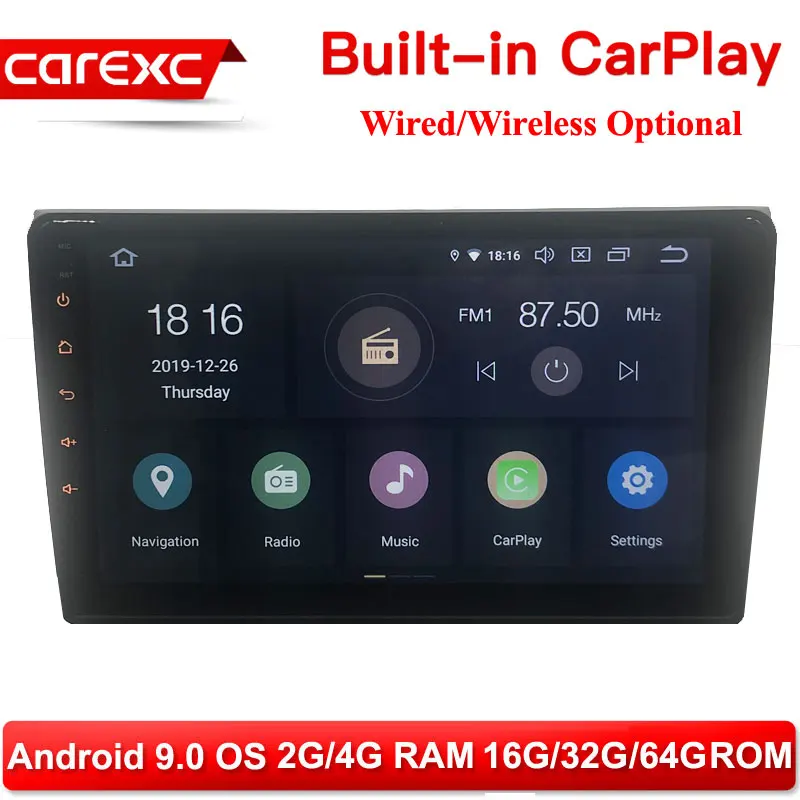 9 дюймовый большой экран Android Авторадио с GPS навигацией сенсорный радио