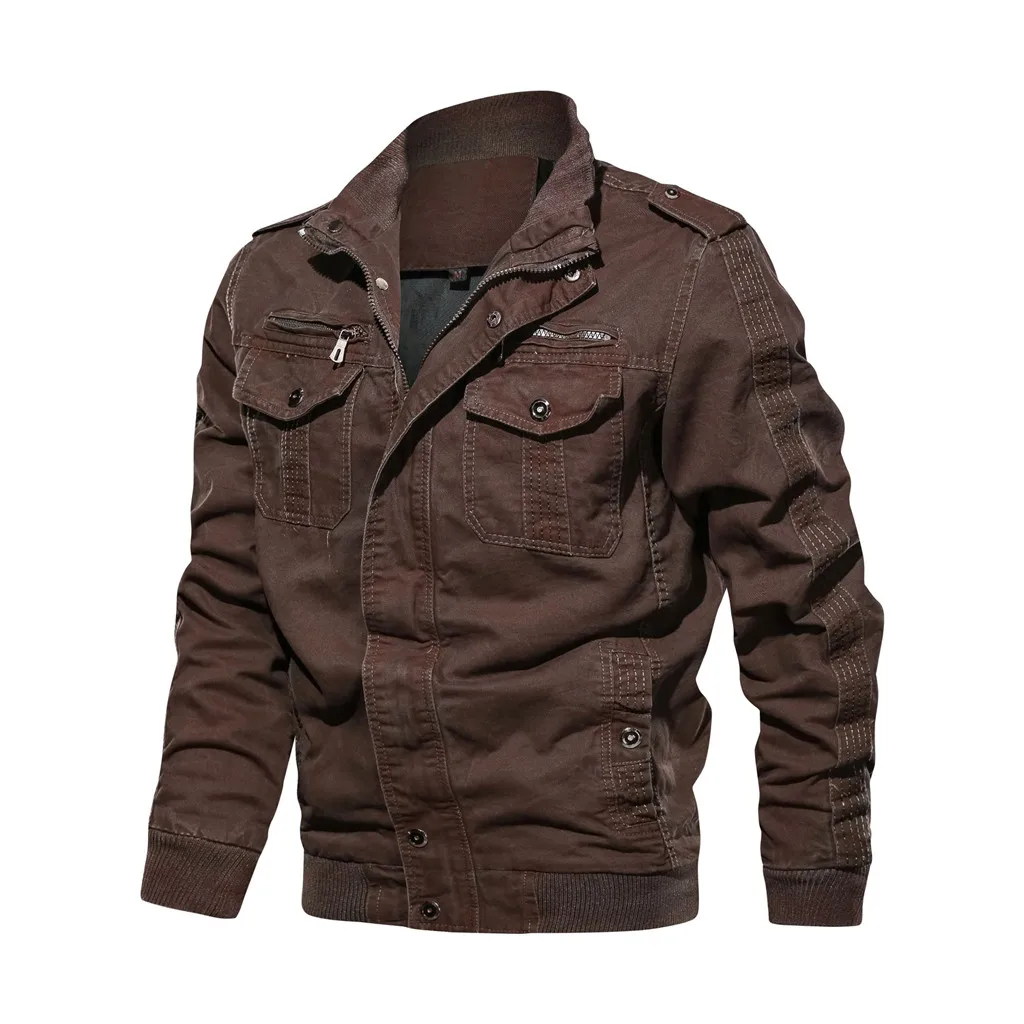 Мужская новая стильная модная военная форма, бейсбольная куртка, обработанная куртка, армейская мужская куртка-бомбер, карго, летная куртка, Мужская 7,29