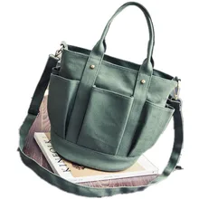 Корейский стиль холщовая плиссированная двойная нагрудник Сумочка стиль Женская сумка через плечо