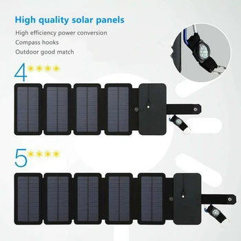 

10W 8W 5V 2A Foldable USB Solar Panel Portable Folding Waterproof Solar Panel Charger Mobile Power Battery Charger