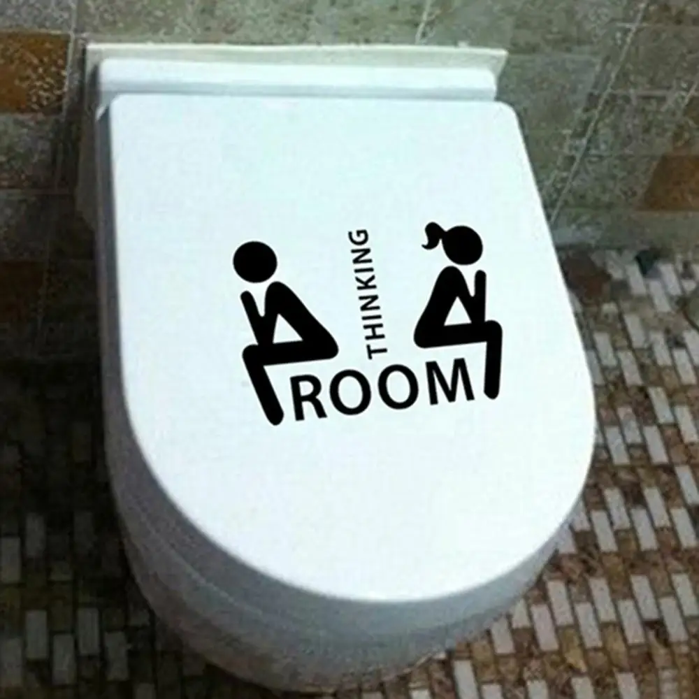 WC Toilet Entrance Sign Door Stickers For Public Place Home Decoration Creative Pattern Wall Decals Diy Funny Vinyl Mural Art | vinyl stickers,toilet stickers