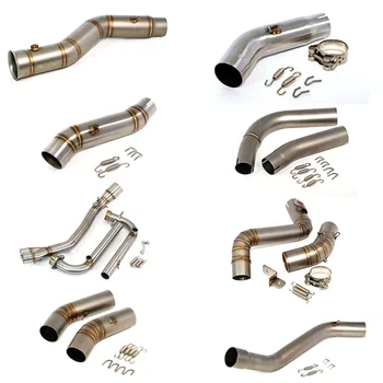 

Motorcycle Exhaust Muffler Middle Pipe Connector Link Pipe for R1 09-14 ZX10R 08-10 GSR750 DUCATI 848 ZX6R 09-14 CBR300 KTM200