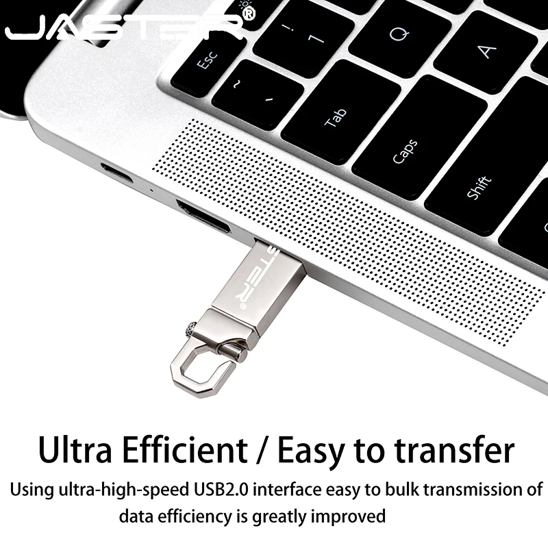 Металлический брелок JASTER USB флеш накопитель с логотипом 16 ГБ 32 64 128 2 0 карабин для