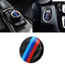 1 шт. мультимедийная кнопка управления аудио эмблема значок круглая наклейка катушки зажигания палка автомобиля Наклейка для BMW M M3 M5 E46 E39