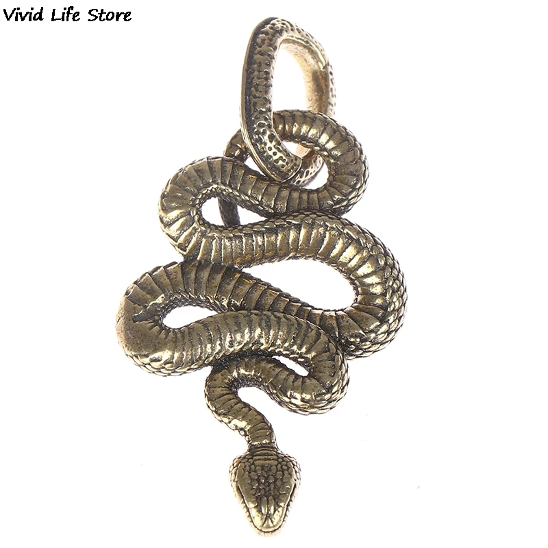 1pc Handmade Brass Metal Snake Shape Key Chain Keychain Fashion Animal Key Ring HandBag Pendant