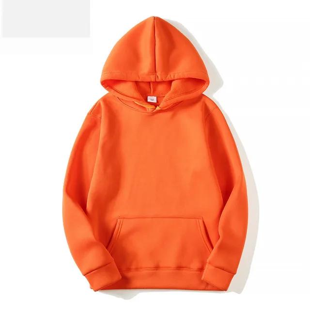 2021 Spring Autumn Fashion Brand Men's Hoodies Male Casual Hoodies Sweatshirts Solid Hoodies Sweatshirt Pullover and Sweatpants orange hoodie
