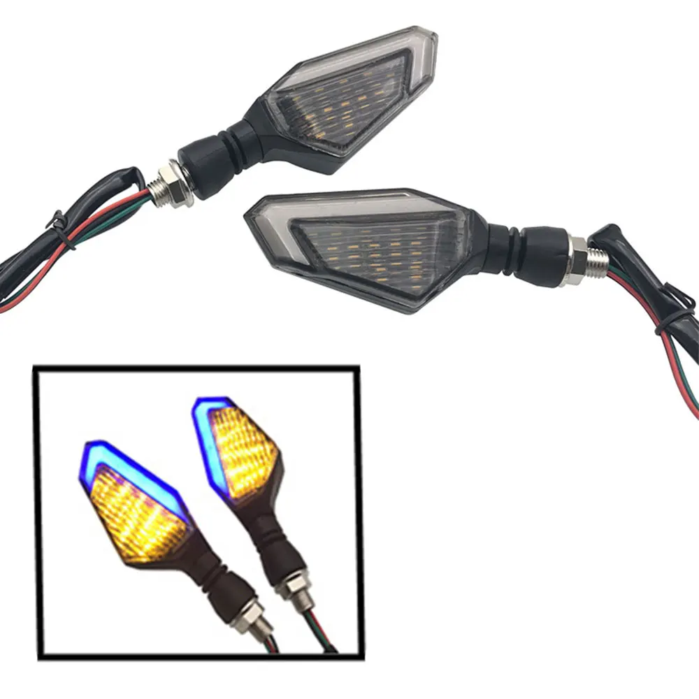 

1 Pair Motorcycle LED Turn Signal Lights Motorcycle Blinker Front Rear Signal Lamp Flasher For Cruiser Honda Kawasaki BMW