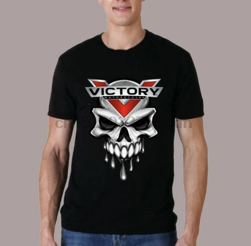 NEW Limited edition Victory Motorcycle USA SKULL BLACK COLOR T-SHIRT size S-2XL |