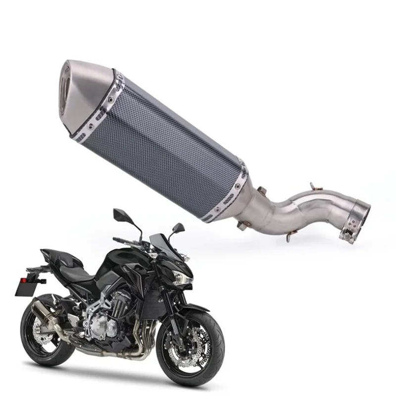 51 мм мотоцикл для Kawasaki Z900 Модифицированная выхлопная труба 17-18 лет Z 900 мотоцикл глушитель лет - Цвет: B