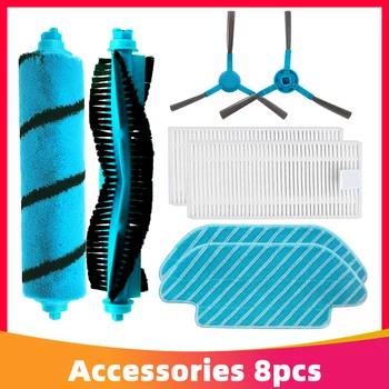 

Main Roller Side Brushes Hepa Filter Mop Cloth Replacement for Conga 4090 Robotic Vacuum Cleaner Accessories Convenience Pack