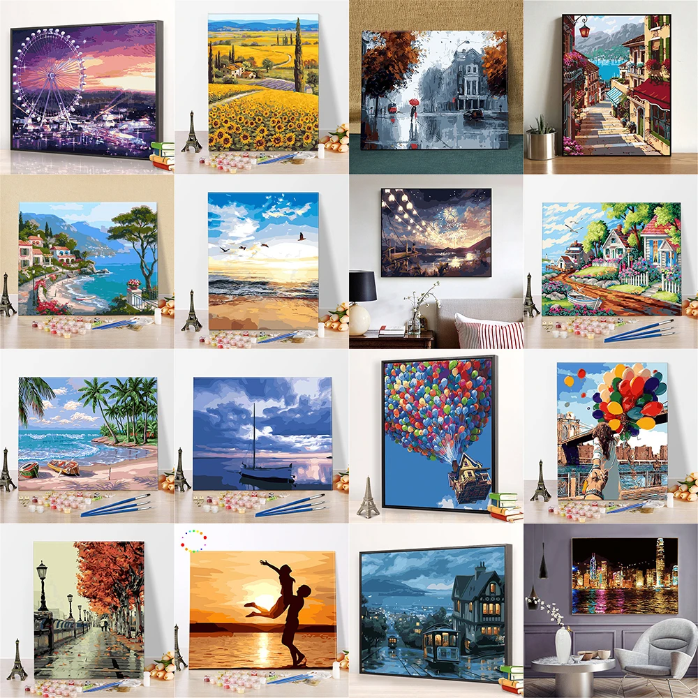 Wonderful Imaginary DIY Painting By Numbers Kits Coloring Unique Gift Home Wall Art Decor 40x50 Artwork | Дом и сад