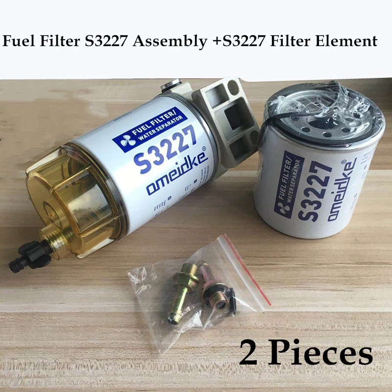 2 Racor S3227 Fuel Filter Water Separator Parker 10 Micron Pack of 2