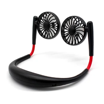 

New Mini USB Portable Fan Neck Fan Neckband With Rechargeable Battery handheld Small Desk Fans Air Cooler Conditioner for Room